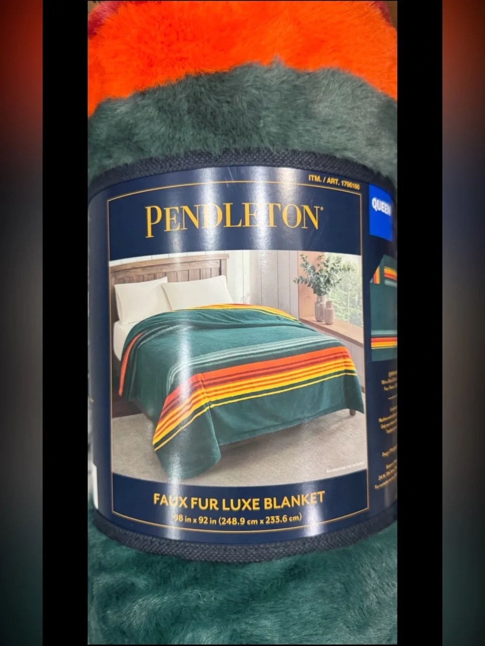 NEW Pendleton Faux Fur Soft Luxe Blanket Queen Hazel Creek 98x92